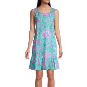 Lilly Pulitzer Kristen Flounce Dress in Best Fishes print